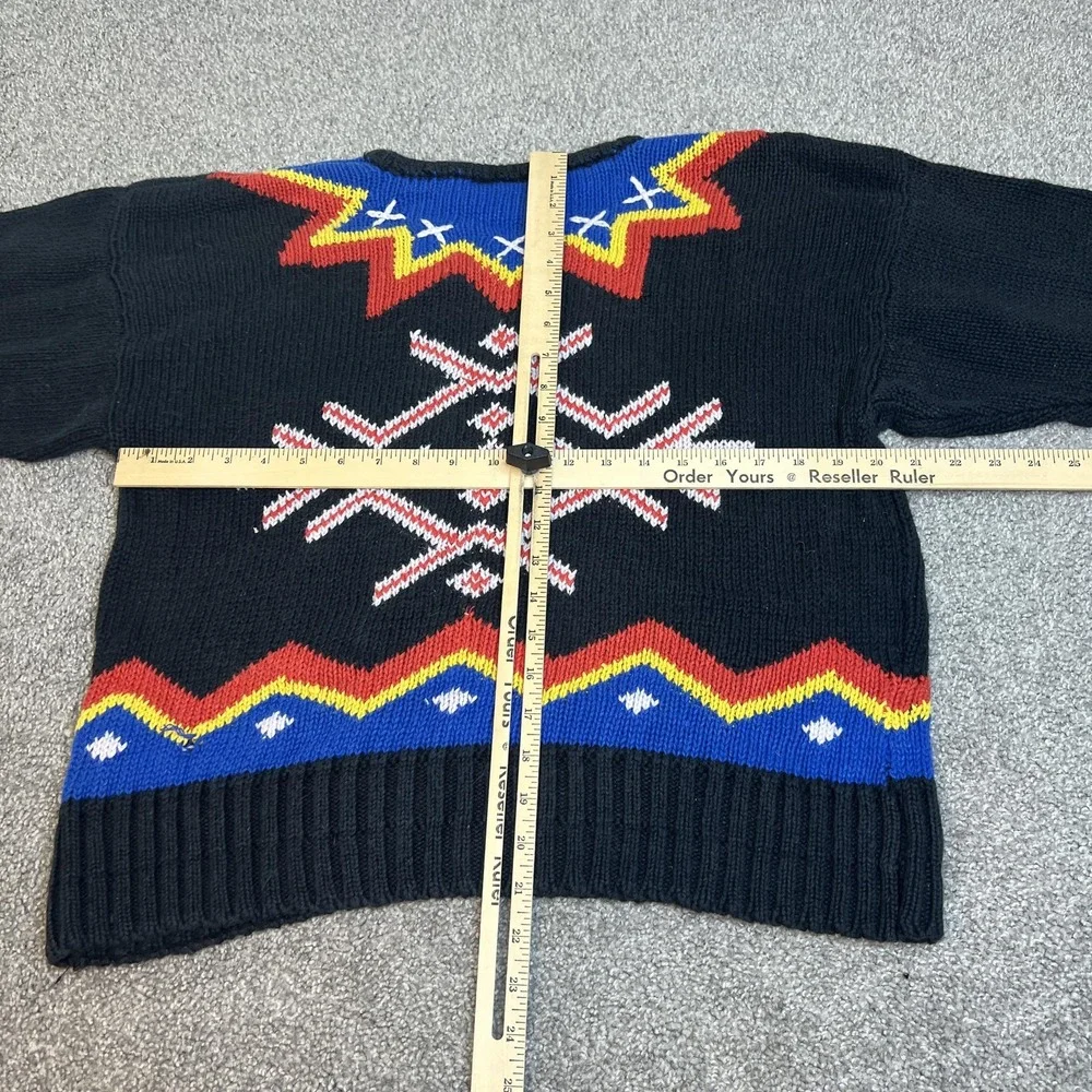 Vintage Lizsport Sweater Mens Large Geometric Knit Pullover 90s‎
